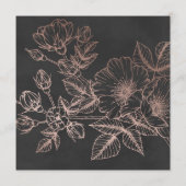 バラゴールドフォイル結婚フローラのメニューカード メニュー (裏面)