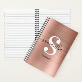 バラゴールドフォイル署名モノグラム小To Doリスト ノートブック (内側)