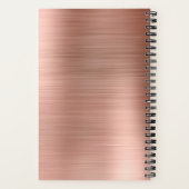 バラゴールドフォイル署名モノグラム小To Doリスト ノートブック (裏面)