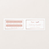 バラゴールドフォイル美しいメイクアップアーティストロイヤリティ 名刺 (外部フラット)