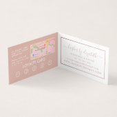 バラゴールドフォイル美しいメイクアップアーティストロイヤリティ 名刺 (内部)