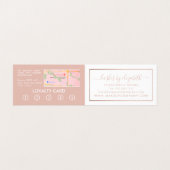 バラゴールドフォイル美しいメイクアップアーティストロイヤリティ 名刺 (内部フラット)