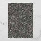 バラゴールドフォイル葉ズグラッド写真発表 箔招待状 (裏面)