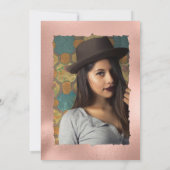 バラゴールドフォイル18th誕生日フォト招待状 招待状 (裏面)