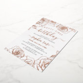 バラゴールドフォイル21誕生日 箔招待状 (回転した状態)