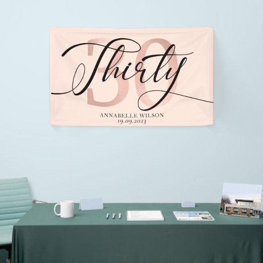 バラゴールドフォイル30歳の誕生日   横断幕 (トレードショー)