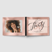 バラゴールドフォイル30thバースデーフォト ゲストブック (全面)