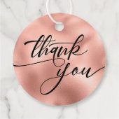 バラゴールドフォイル30th誕生日ありがとう フェイバータグ (裏面)