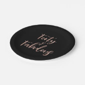 バラゴールドフォイル40 | 40と素晴らしい誕生日 ペーパープレート (アングル)