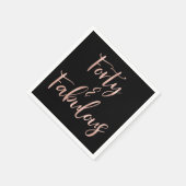 バラゴールドフォイル40 | 40と素晴らしい スタンダードカクテルナプキン (角)