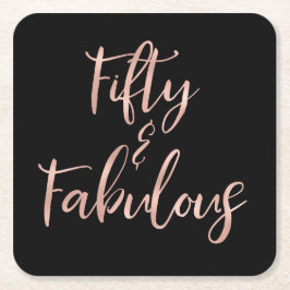 バラゴールドフォイル50と素晴らしい スクエアペーパーコースター