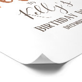 バラゴールドフォイル、ウェルカムサイン ポスター (角)