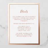 バラゴールド結婚フォイルのエンクロージャカード 箔招待状ポストカード (正面)