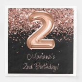  バラゴールド ブラック 2歳 誕生日パーティー (正面)