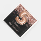  バラゴールド ブラック 5歳 誕生日パーティー (コーナー)