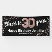 バラゴールド 30歳の誕生日おめでとう 横断幕 (横)