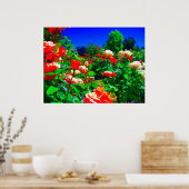 バラサイケデリックガーデン ポスター (キッチン)