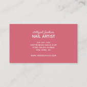 バラサテンのスプラッシュが"名前"で爪、 ネイルにエラー 名刺 (裏面)