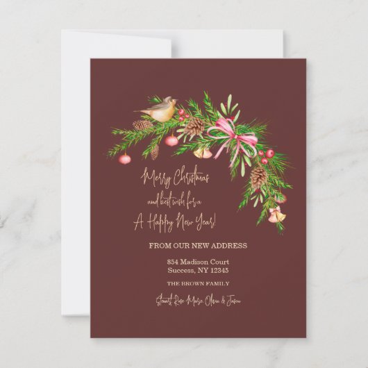 バラサム スワッグ ホリデー カード (正面)