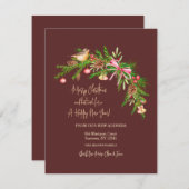 バラサム スワッグ ホリデー カード (正面/裏面)