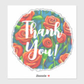 バラサンキューステッカー シール (シート)