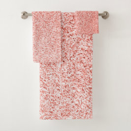 バラサンゴ光グリッターの輝フェイクき バスタオルセット