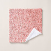 バラサンゴ光グリッターの輝フェイクき バスタオルセット (ウォッシュタオル)