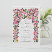 バラサンフラワートレリス春ガーデンベイビーシャワー 招待状 (スタンド正面)