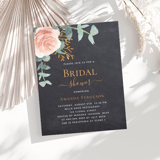 バラシャルボードバジェットブライダルシャワー招待