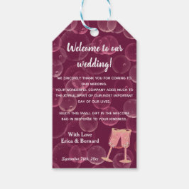 バラシャンパングラスお礼メッセージ ギフトタグ