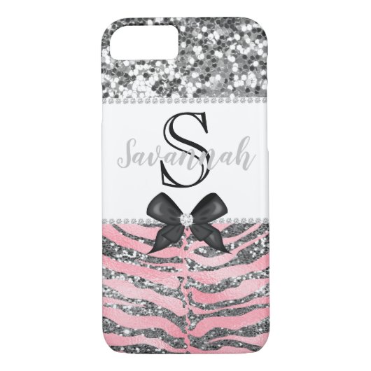 バラシルバーグリッターエレガントお願いボックス Case-Mate iPhoneケース (裏面)