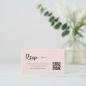 バラシンプルウェディングRSVPウェブサイトエンクロージャカード エンクロージャーカード (スタンド正面)