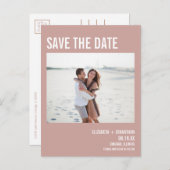 バラシンプルタイポグラフィ写真Save The Date 案内ポストカード (正面/裏面)