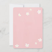 バラシンプルダスティかわいいデイジーガールバースデーパーティー 招待状 (裏面)