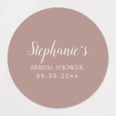バラシンプルダスティとホワイトブライダルシャワー ラベル (デザイン2)