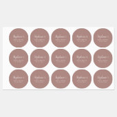 バラシンプルダスティとホワイトブライダルシャワー ラベル (シート)