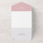 バラシンプルダスティピンクエレガントな結婚式 オールインワン招待状 (外側)