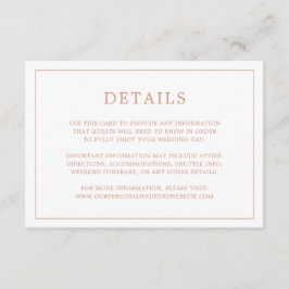 バラシンプルピンクモノグラムエレガントウェディング エンクロージャーカード