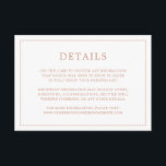 バラシンプルピンクモノグラムエレガントウェディング エンクロージャーカード<br><div class="desc">シンプル薄い結婚詳細に囲まれたモダンデザインを備えたエレガントのエンクロージャカー縁どド。すべての文字は、白い背景のバラ金ゴールドにある。フォントと背景色は、の「クリック」ボタンで希望する色に変カスタマイズ更する。ミニマルスタイリッシュなカップルのためのシックで素晴らしデザイン。</div>