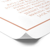 バラシンプルピンクモノグラムエレガントウェディング ポスター (角)