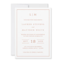 バラシンプルピンクモノグラムエレガントウェディング