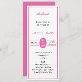 バラシンプルベビーシャワーパーソナライズされた 招待状