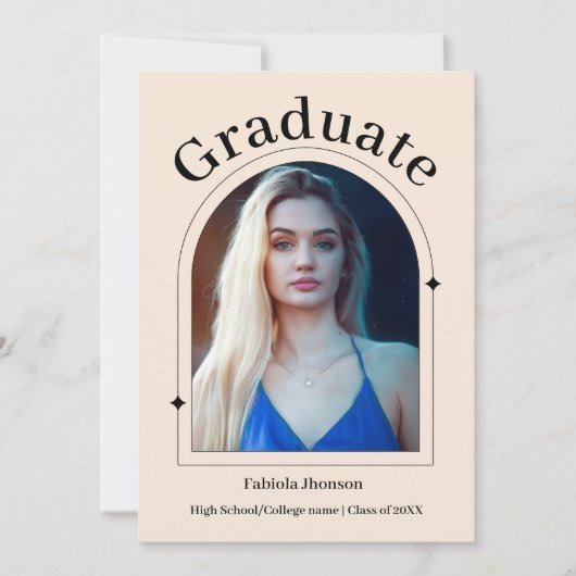 バラシンプル女子の卒業発表 案内状 (正面)