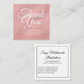 バラシンプル金ゴールドありがとう四角い名刺 スクエア名刺 (正面/裏面)