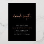 バラシンプル金ゴールドとブラック16thバースデーパーティー 箔招待状<br><div class="desc">バラシンプル金ゴールドとブラック16thバースデーパーティーフォイル招待状</div>