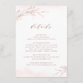 バラシンプル金ゴールドエレガント植物性結婚詳細 エンクロージャーカード (正面)