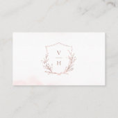 バラシンプル金ゴールドエレガント植物性結婚詳細 プレイスカード (裏面)