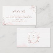 バラシンプル金ゴールドエレガント植物性結婚詳細 プレイスカード (正面/裏面)