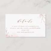 バラシンプル金ゴールドエレガント植物性結婚詳細 プレイスカード (正面)