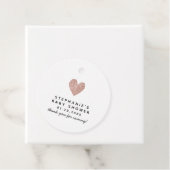 バラシンプル金ゴールドグリッターハートベビーシャワー フェイバータグ (インサイチュ)